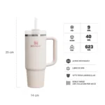 VASO STANLEY QUENCHER 2.0 FLOWSTATE 887ML ROSE QUARTZ - Imagen 2