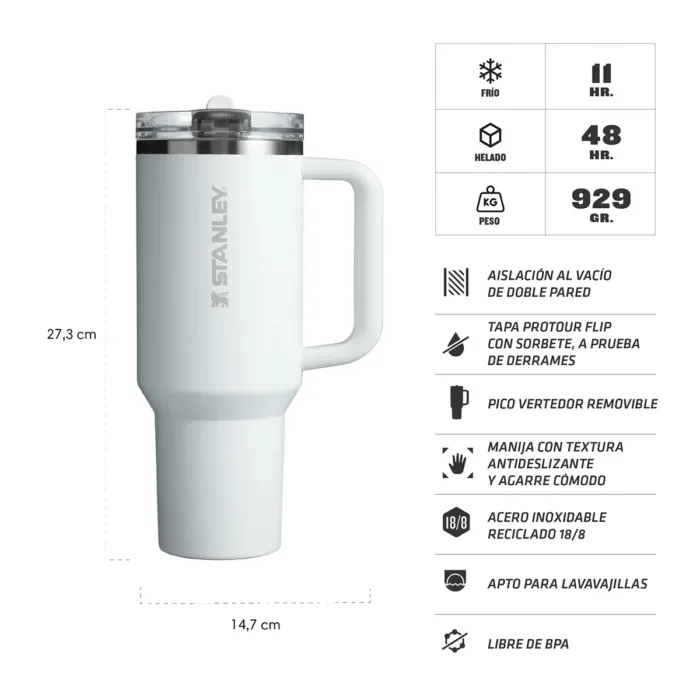 Vaso térmico QUENCHER tapa ProTour Flip Straw 1.18 Litros - Imagen 10