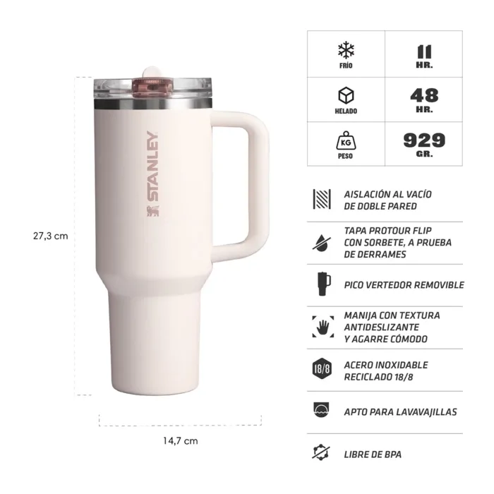 Vaso térmico QUENCHER tapa ProTour Flip Straw 1.18 Litros - Imagen 8
