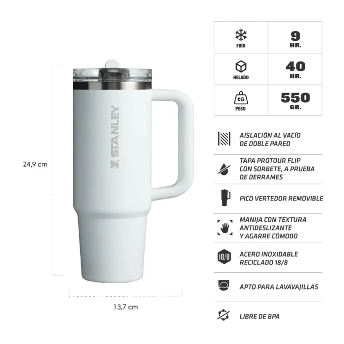 Vaso QUENCHER con tapa ProTour Flip Straw 887ml - Imagen 7