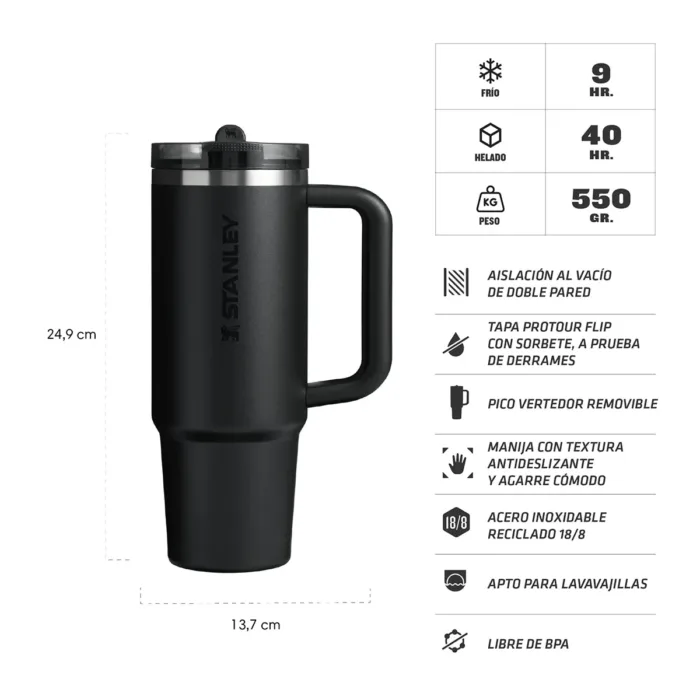 Vaso QUENCHER con tapa ProTour Flip Straw 887ml - Imagen 15