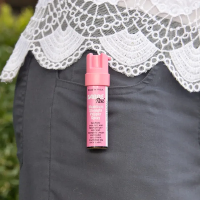 GAS SABRE MOD. P-22-PK-OC CON CLIP PINK - Imagen 7