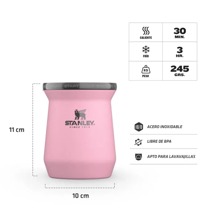MATE STANLEY 236ML MESSI GOAT PINK - Imagen 3