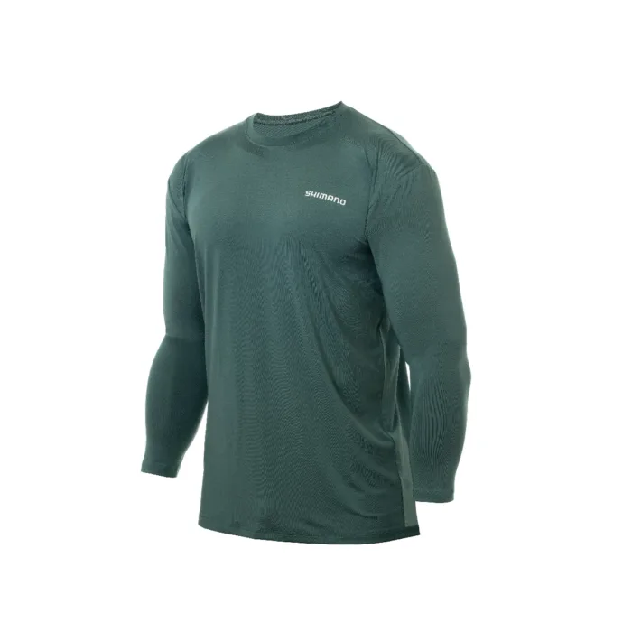 CAMISETA MANGA LARGA SHIMANO TECH TEE VERDE M - Imagen 2