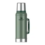 TERMO STANLEY CLASICO CON MANIJA Y TAPON CEBADOR 950ML VERDE 2.0