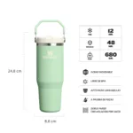 BOTELLA TERMICA STANLEY FLIP STRAW TUMBLER 2.0 887ML PISTACHO - Imagen 4