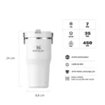BOTELLA TERMICA STANLEY FLIP STRAW TUMBLER 2.0 591ML FROST - Imagen 2
