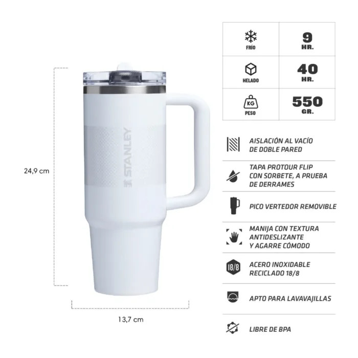 VASO STANLEY QUENCHER PROTOUR 887ML FROST FADE - Imagen 2