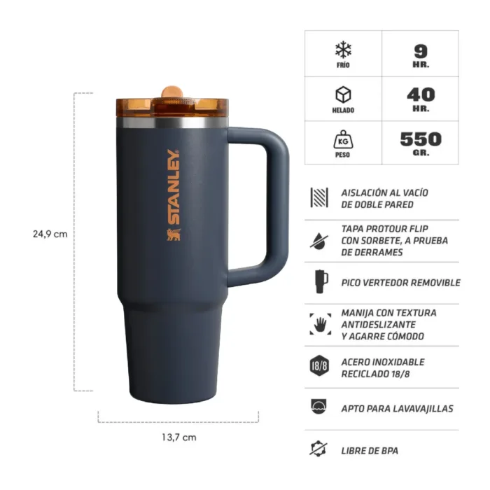 VASO STANLEY QUENCHER PROTOUR 887ML TWILIGHT - Imagen 2