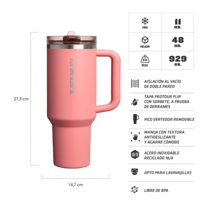 VASO STANLEY QUENCHER PROTOUR 1,18L TERRACOTA - Imagen 2