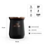 MATE STANLEY 236ML MESSI GOAT BLACK - Imagen 4