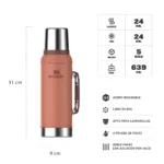 TERMO STANLEY CLASICO CON MANIJA Y TAPON CEBADOR 950ML HIGH CLAY - Imagen 2